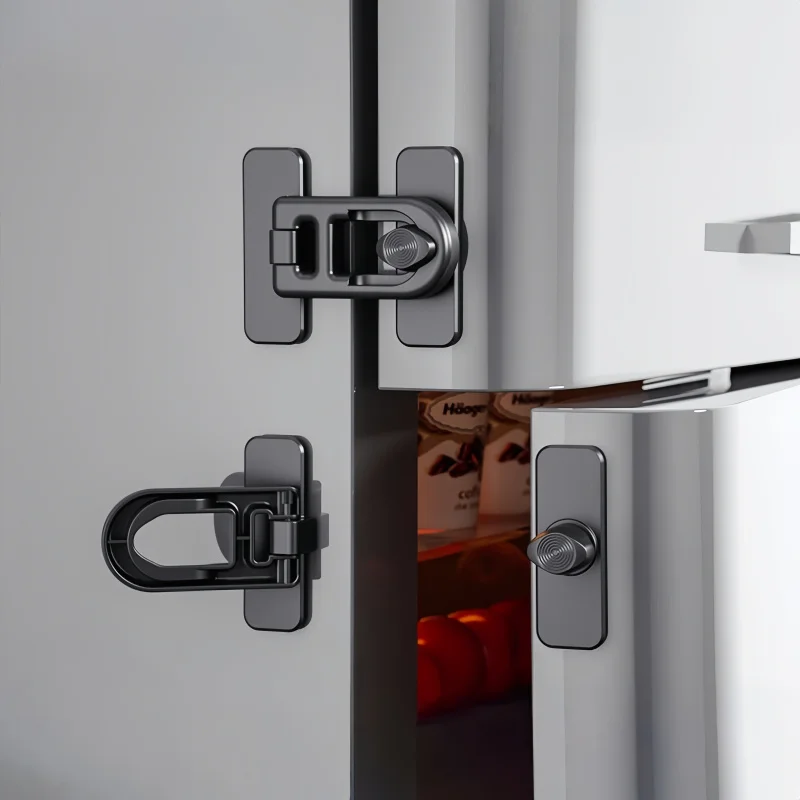 Trancas de segurança para crianças para portas de geladeira e freezer, fáceis de instalar, sem necessidade de ferramentas ou perfuração, para eletrodomésticos, armários e gavetas