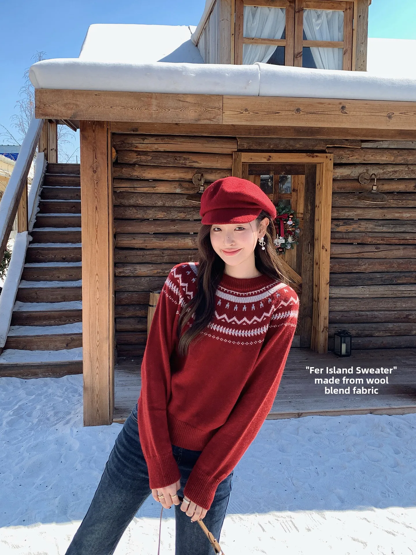 

Ms.Daoge Vintage Thiened Woolen Sweater Women's Loose Knitted Pullover Autumn Winter Lazy Sle Soft Long Sve Color