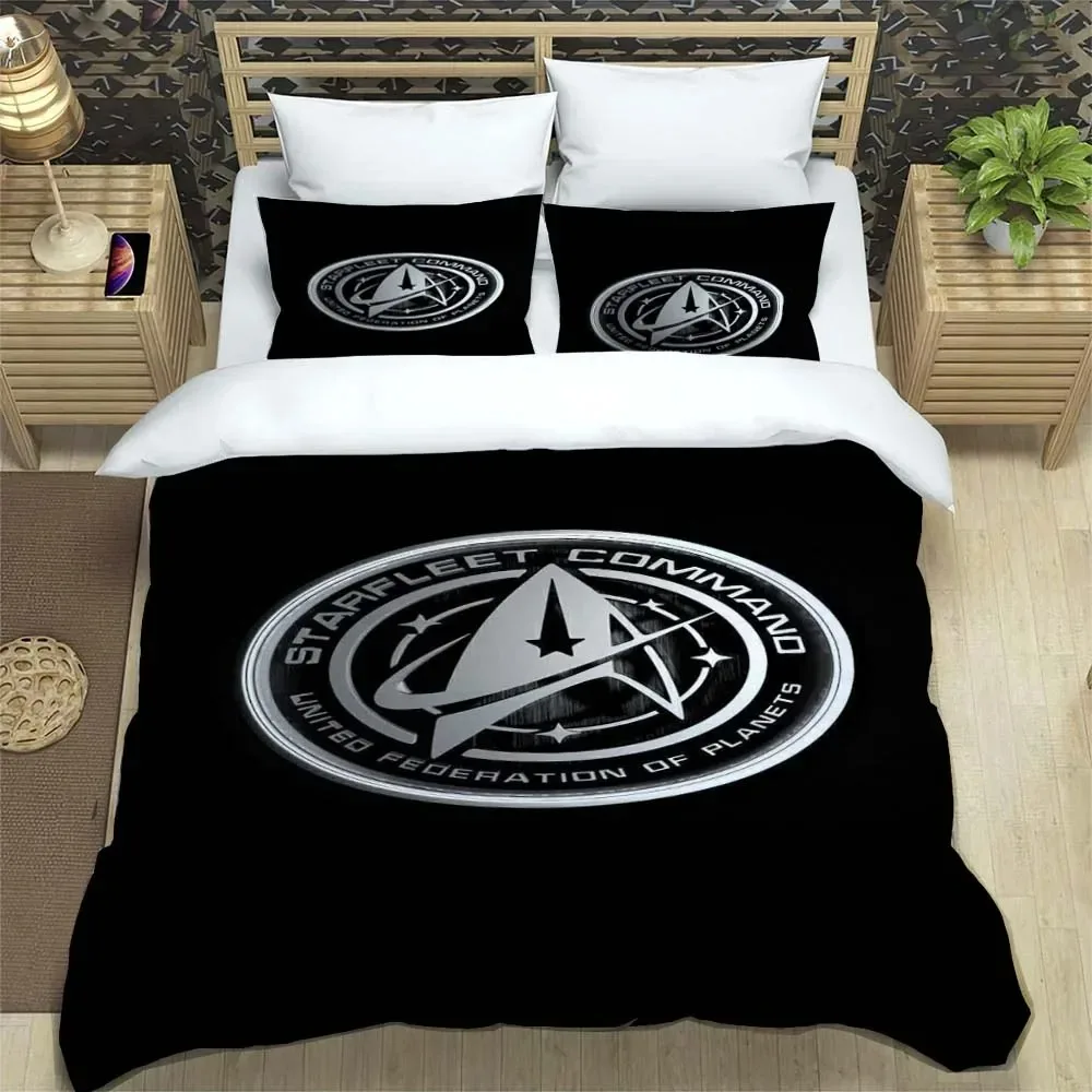 Cartoon Star Trek Logo Duvet Cover Pillowcase Bedding Set Boys Girls Bedroom Decoration Children Gift Single Double King Size