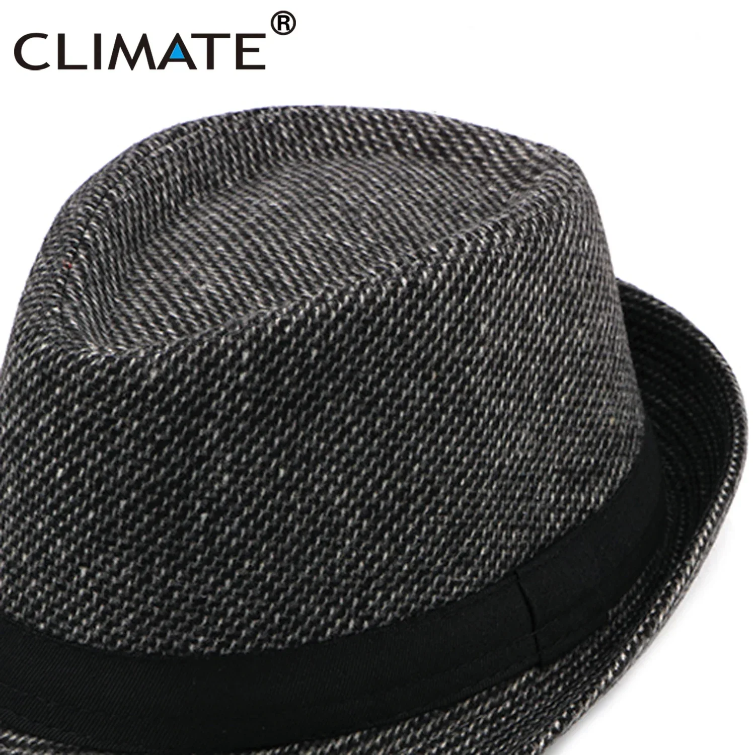 CLIMATE Men Winter Fedora Warm Fedoras Men Hats for Man British Style Warm Hat Caps Gentleman Top Fedora Men Hat Cap