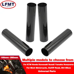 160mm 172mm 202mm 225mm 260mm Carbon Fiber Gabel Schutz Wrap Abdeckung Motocross Für KTM honda Yamaha Kawasaki Suzuki CRF CR YZF