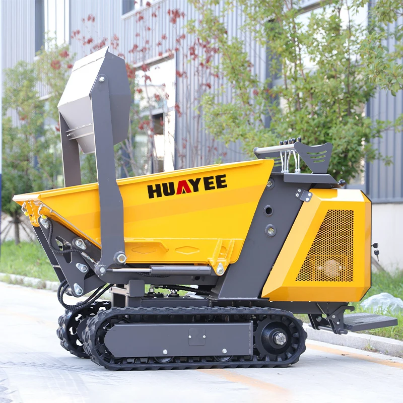 

Customizable color mini tracked dump truck, agricultural tipper truck, 800kg, fast delivery, automatic mini dump truck.