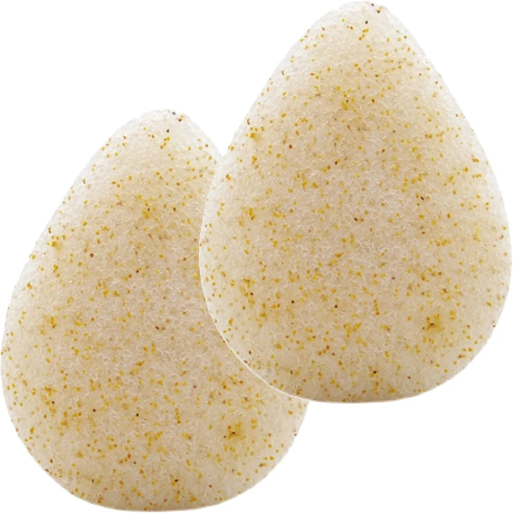 

2pcs Walnut Seed Bath Sponge Facial Washing Sponge Portable Exfoliating Face Cleaning Tool Makeup Remover Pad Travel Supply