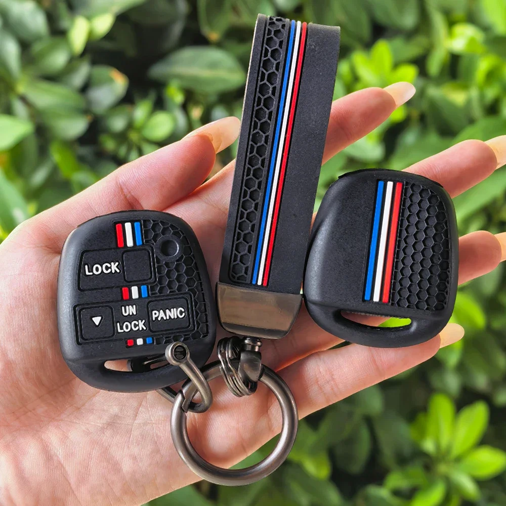 Keychain Fob Case For Toyota Avensis T25 Yaris Previa Camry 30 Corolla 9 Land Cruiser For Lexus RX300 Is200 Tlc100 Cover Caps
