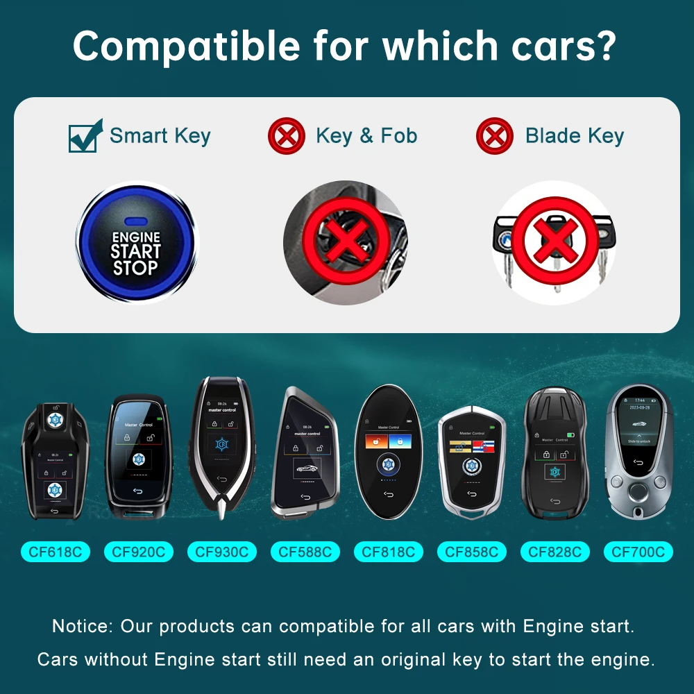 2024 New Remote Car Key Modified Universal Smart LCD Key CF920C CF618C CF588C For BMW For Audi Comfortable Entry Auto lock