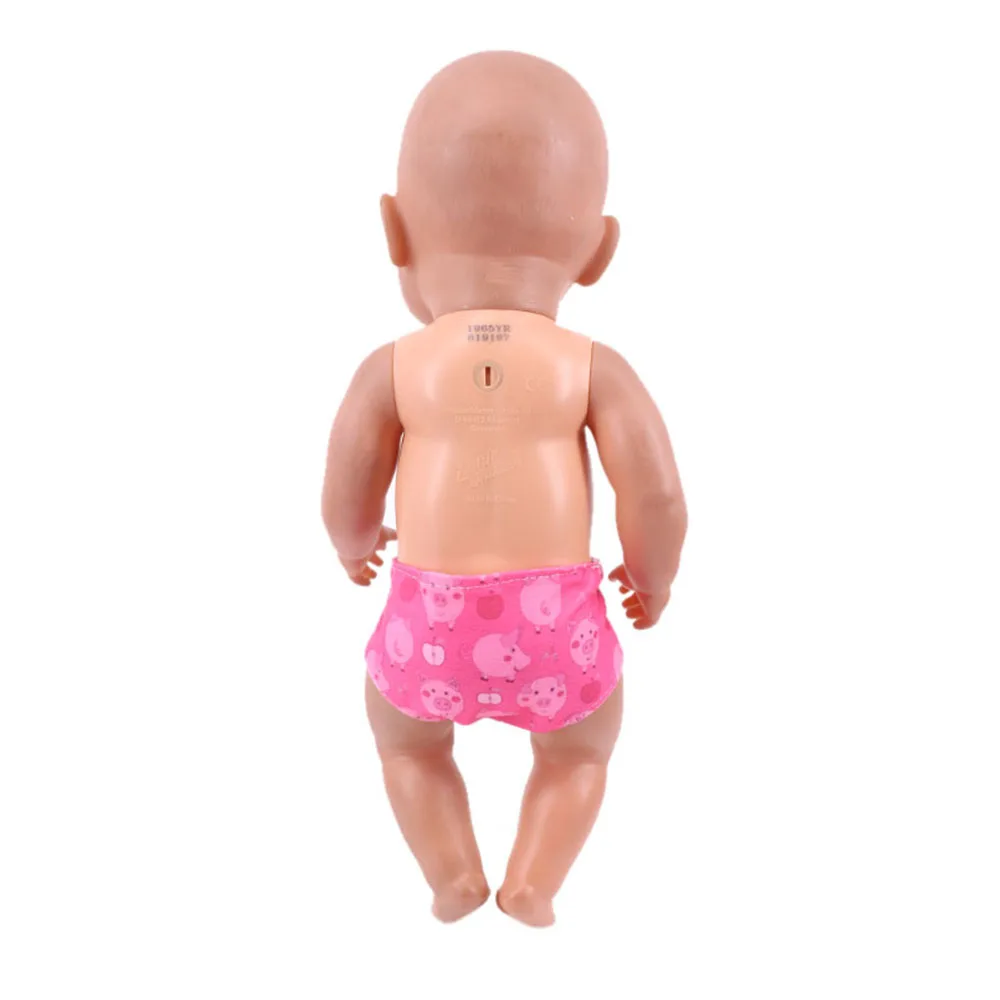 Doll Diapers Cute Underwear Animal Fruit Print For 18 Inch American Doll Girls & 43 cm ,Doll Clothes Accessories