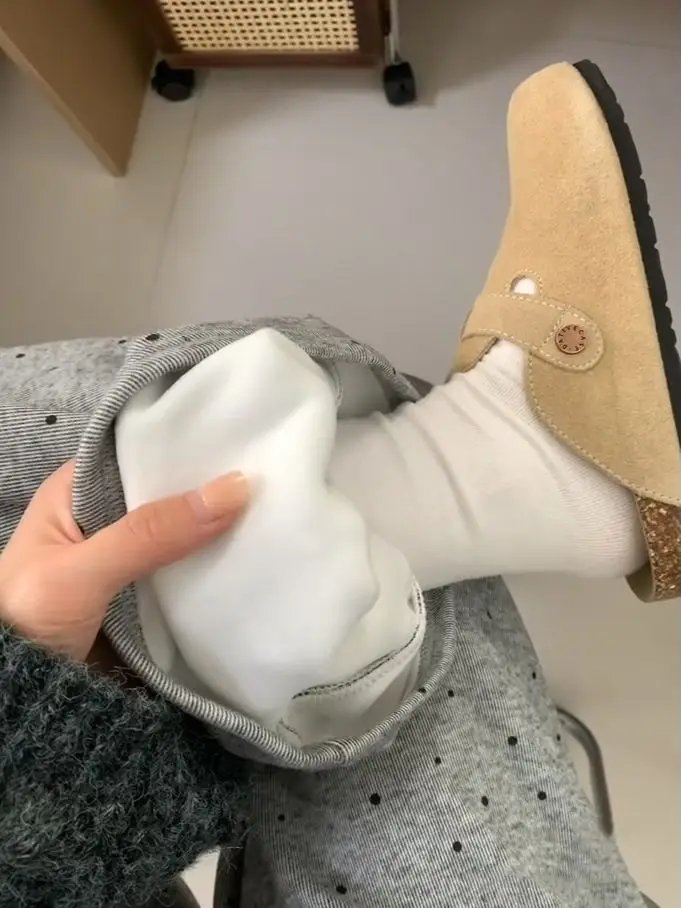 กางเกงขายาวทรงกว้างสำหรับวันหยุดพักผ่อน ผู้หญิง ฤดูใบไม้ร่วง ผ้าแคนวาส ทรงสองชั้น ทรงปกติ สไตล์นักเรียน ผ้าลูกฟูก ลายตาราง ผ้าถัก ลายสก็อต ผ้าปะต่อ ผ้าเนื้อนุ่ม