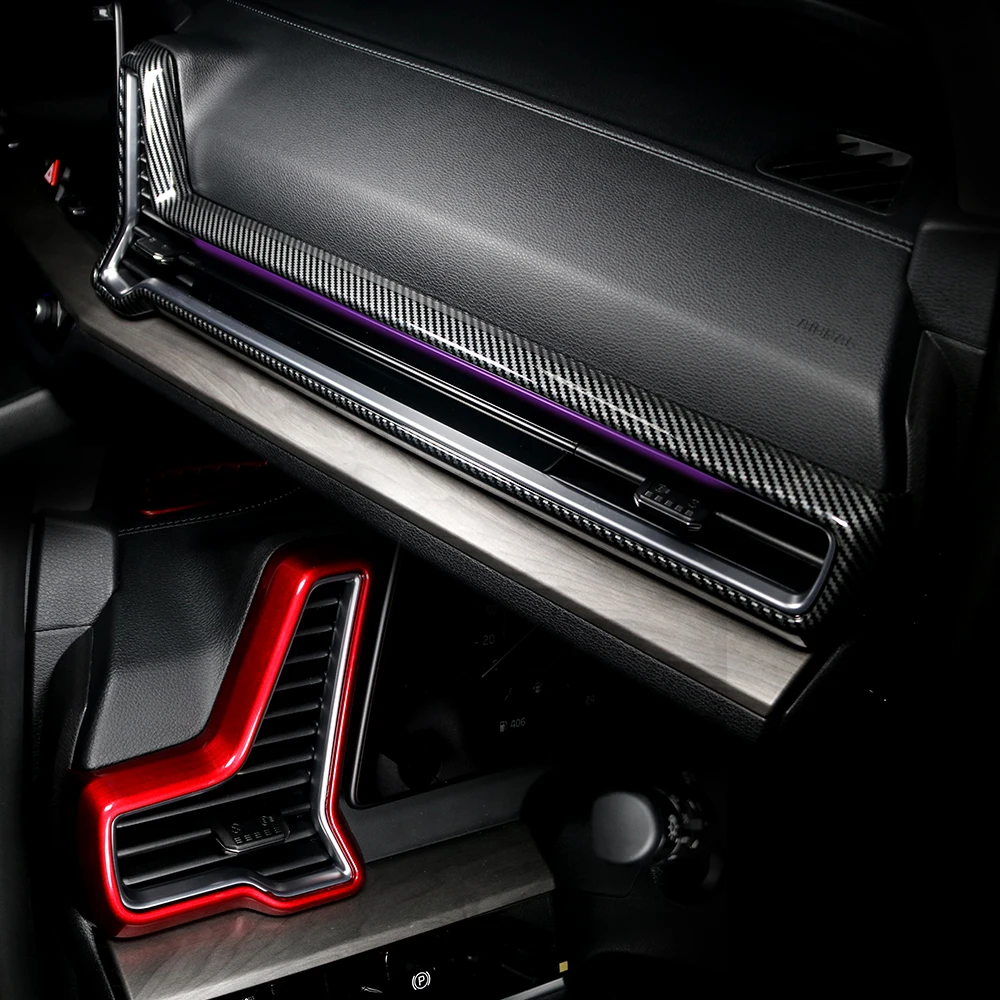 

Car Interior For Kia Sportage NQ5 Red Center Console AC Knob Decorative Cover Air Panel Outlet Stripe Stickers Left Hand Drive