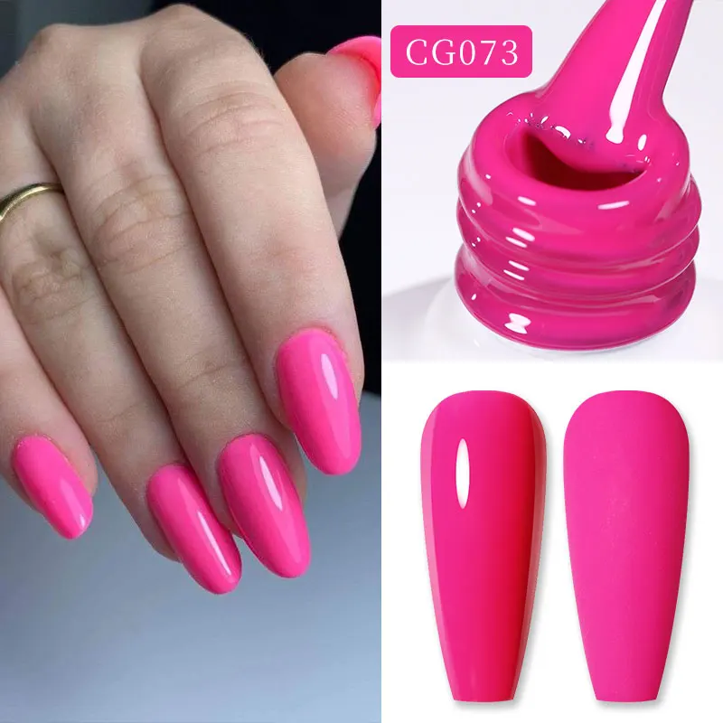 BORN PRETTY Rosa Farbgel Nagellack Sommer-Nägel Neonfarbe Abziehbarer UV-LED Semi-Permanent Glatter Textur Nail Art Maniküre