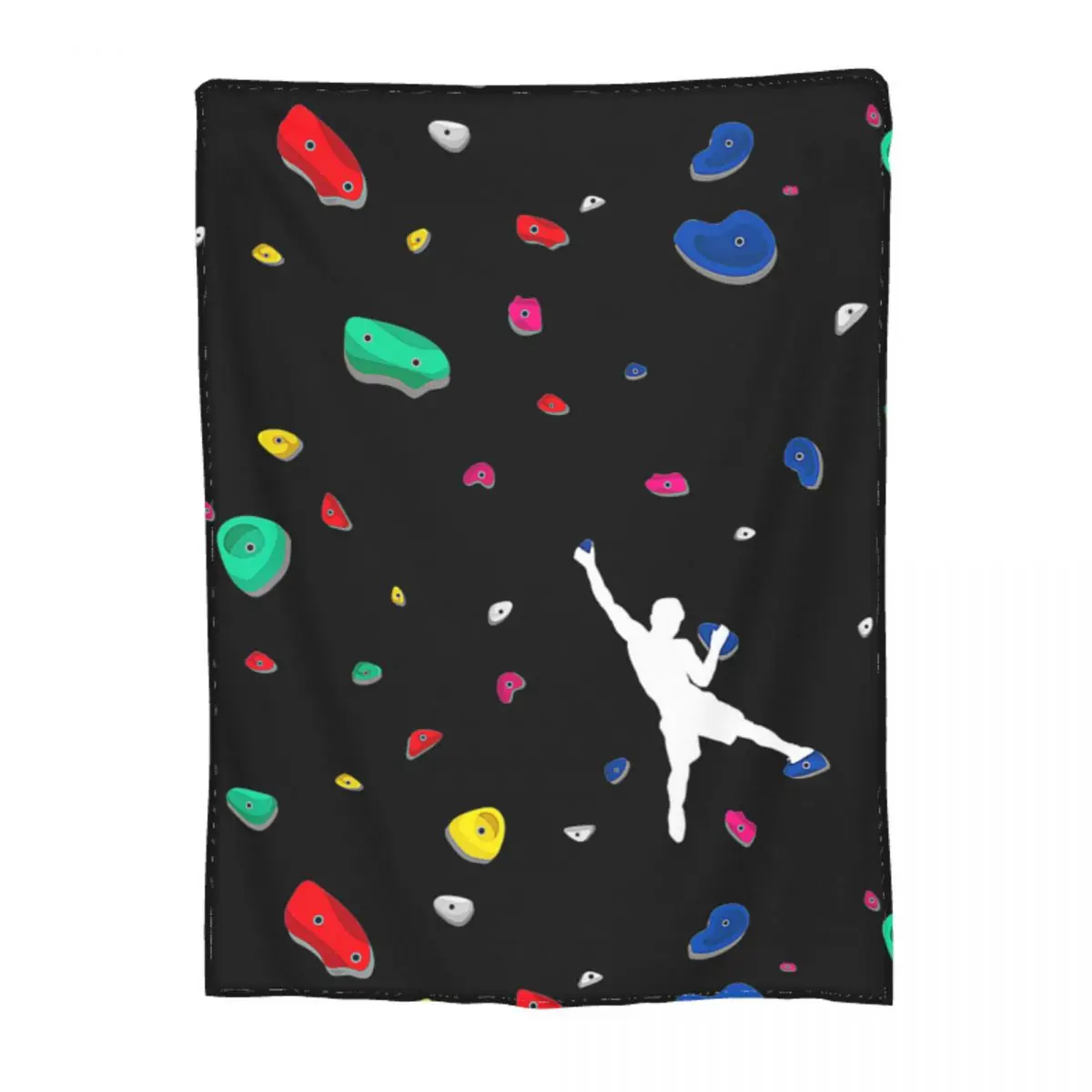 

Climbing Boulder Wall Rock Climber Bouldering Blanket Printed Bedding Rock Climbers Throw Blanket for Bedroom Bedding Throws