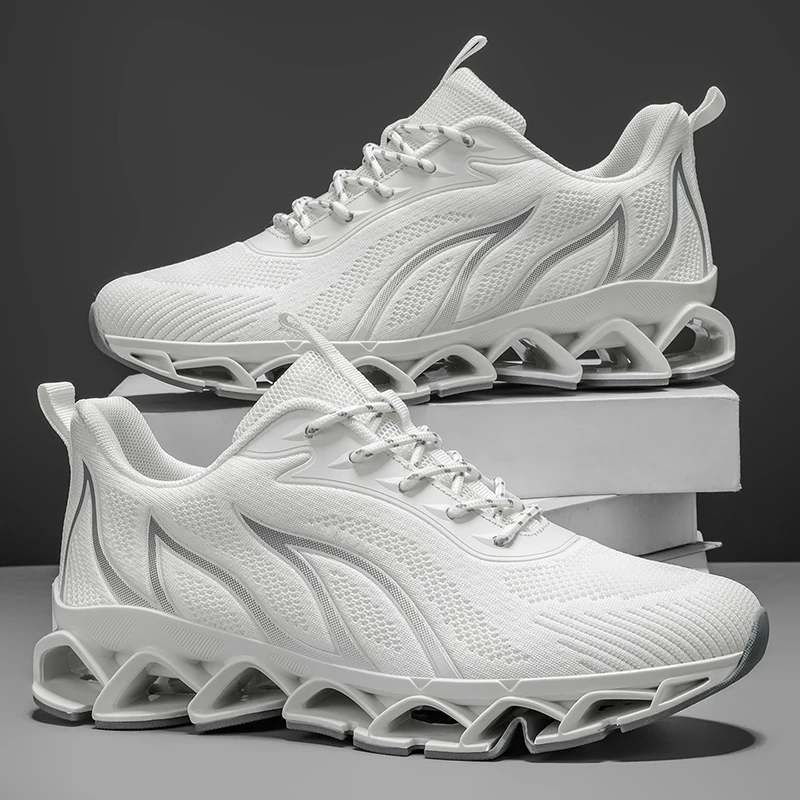 

Men's casual absorb shock snaekers Four seasons Mesh breathable soft-sole racing running shoes Students light speed sports shoes