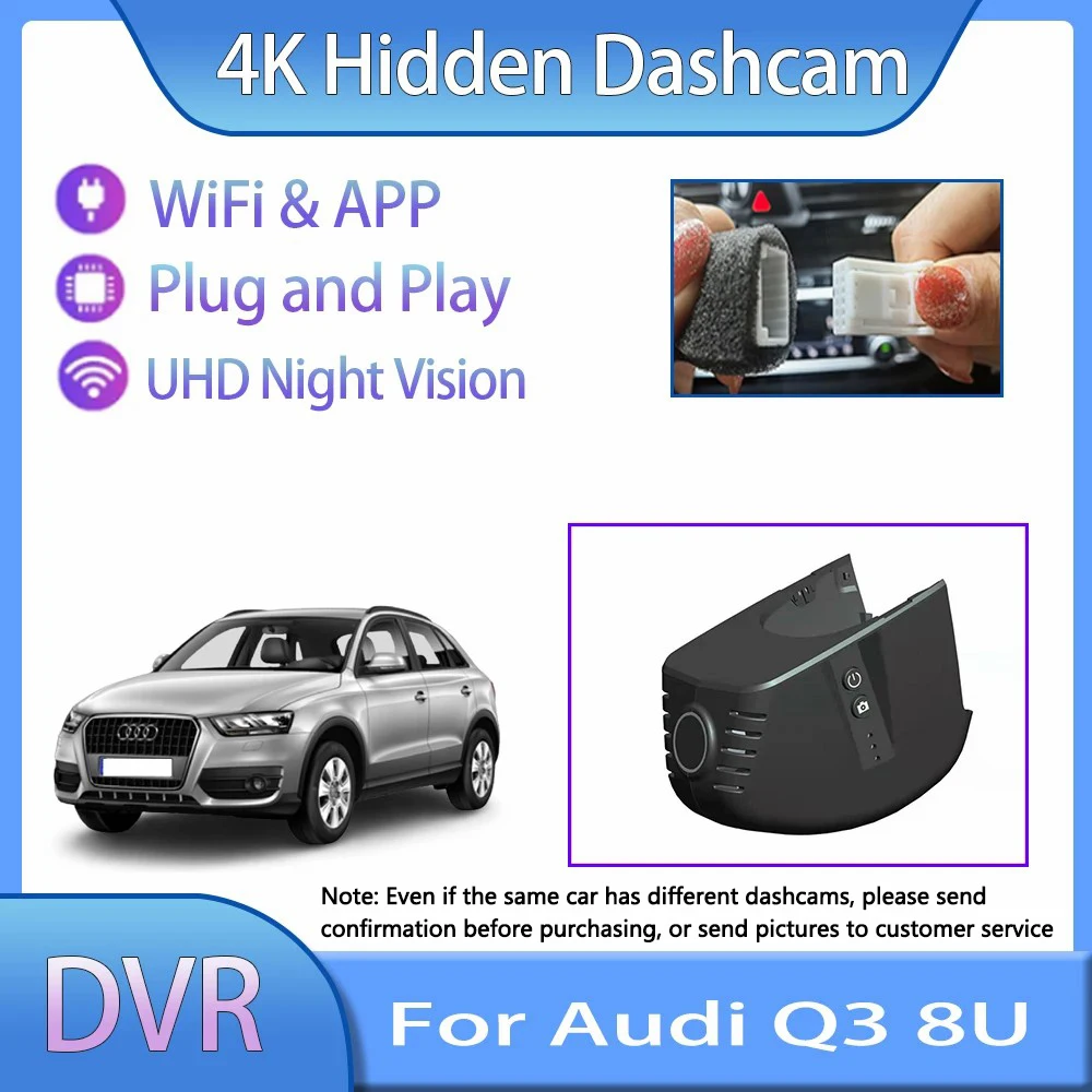 For Audi Q3 8U 2012 2013 2014 2015 2016  Sportback WIFI Clear Front Rear Dashcam Car Accessories Dvr Camera Recorder Devices