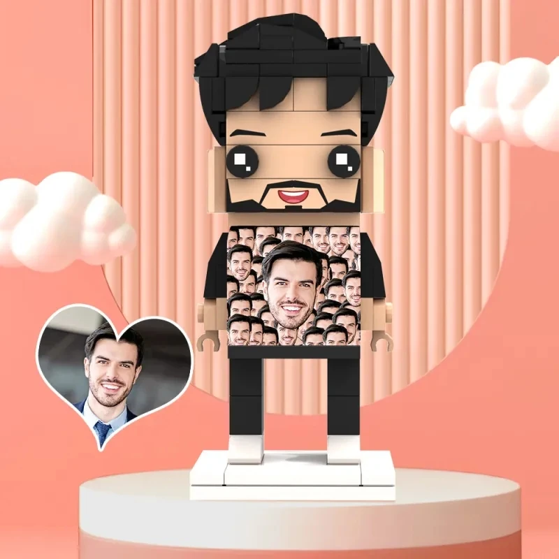 

Valentine's Day Gifts Custom Brick Figures Personlized Mash Face Brick Figures Building Blocks My Custom Brickfigures Character
