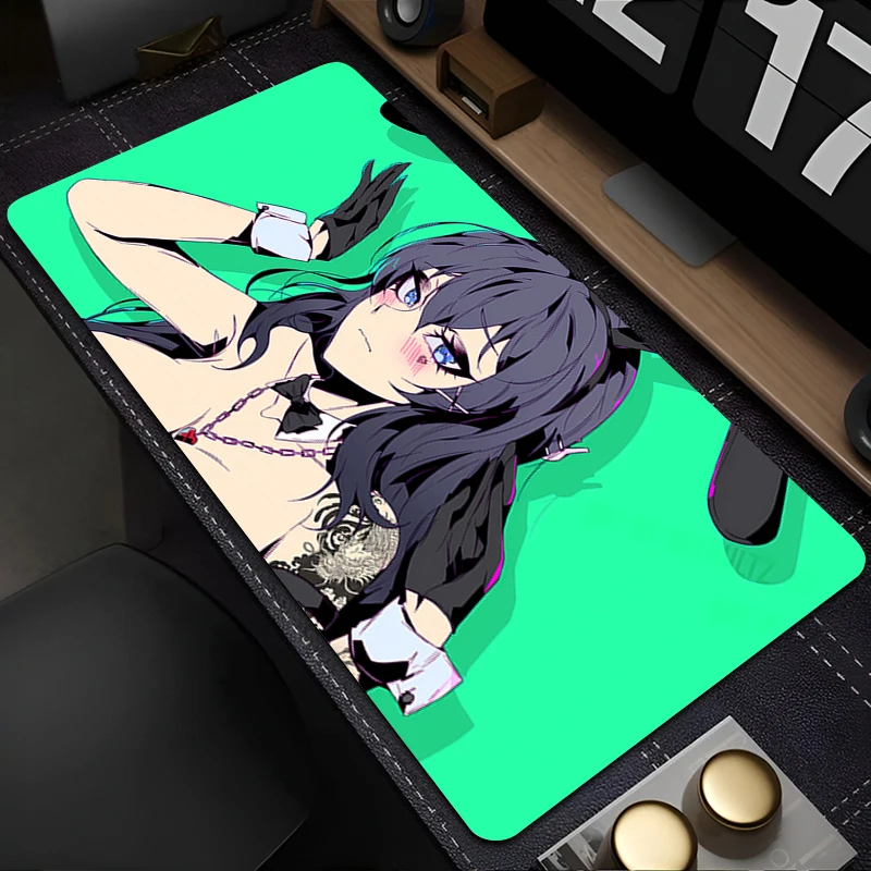 

Mouse Pad PC Accessories Keyboard Pad Office Desk Mat Anime Devil Oni Mask Mousepad Natural Rubber Anti Slip Gaming Extended Pad