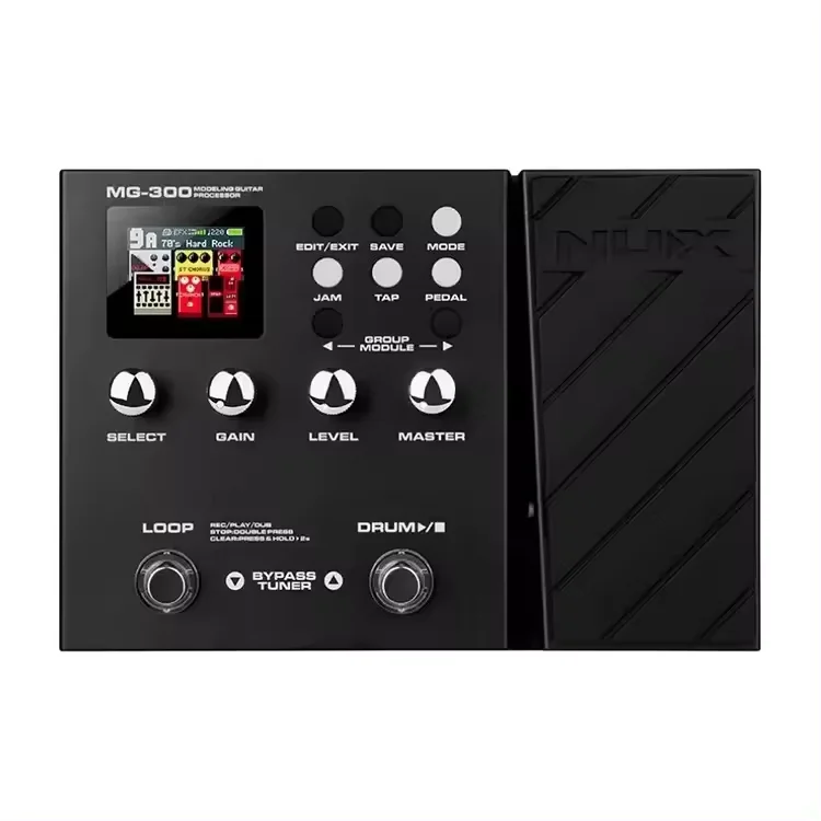 Pedales multiefectos de modelado Nux Mg300, procesador de guitarra, Pedal de efectos de guitarra eléctrica, multiefecto para perilla de Metal