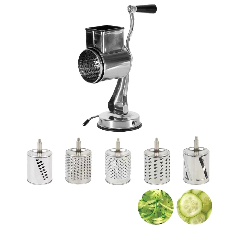 Stainless Steel Roller Vegetable Cutter Multi-functional Fruit & Vegetable Tools with Suction Cup