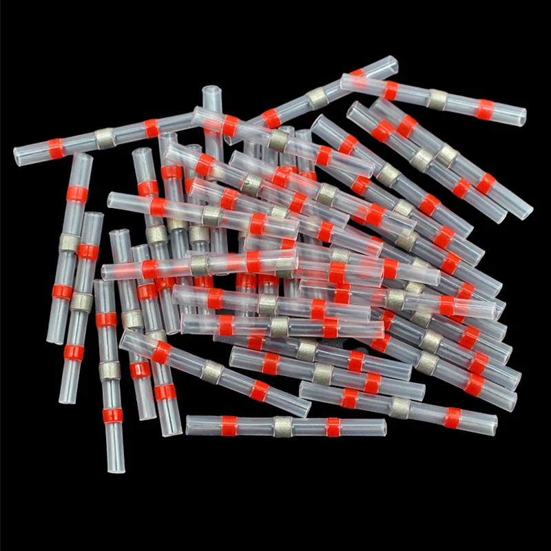 Heat Shrinkable Wire Connectors 10/20/30PCS  Waterproof Sleeve AWG22-18 Butt Electrical Splice Tinned Solder Seal Terminal