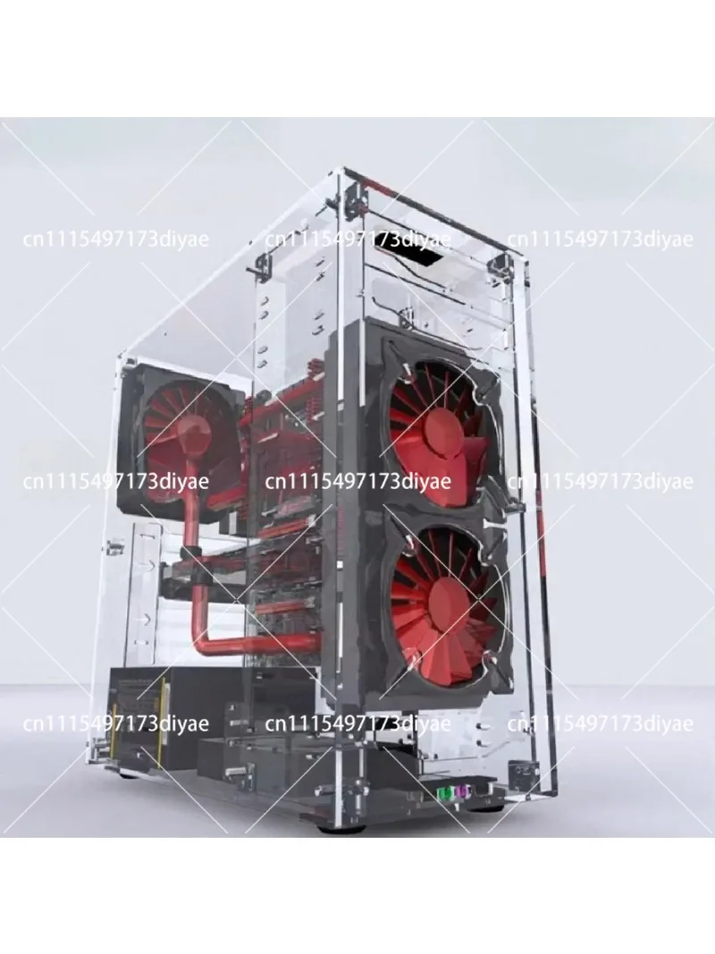 Transparent DIY PC Case Acrylic PMMA Chassis Vertical ATX Layout Customizable Showpiece Computer Tower