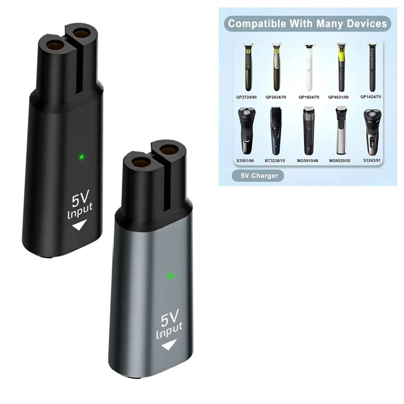5V Type-C Shaver Adapter Charger Converter Compatible with Philips One Blade QP2724 QP2834 QP4530 QP1924 QP1324 Shaver
