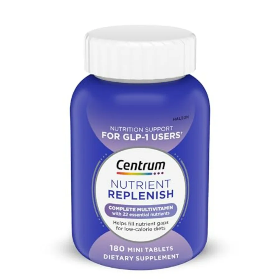 Nutrient Replenish GLP-1 Nutrition Support Multivitamin for Whole Body Health and Appearance - 180 Tablets, 6 Month Supply