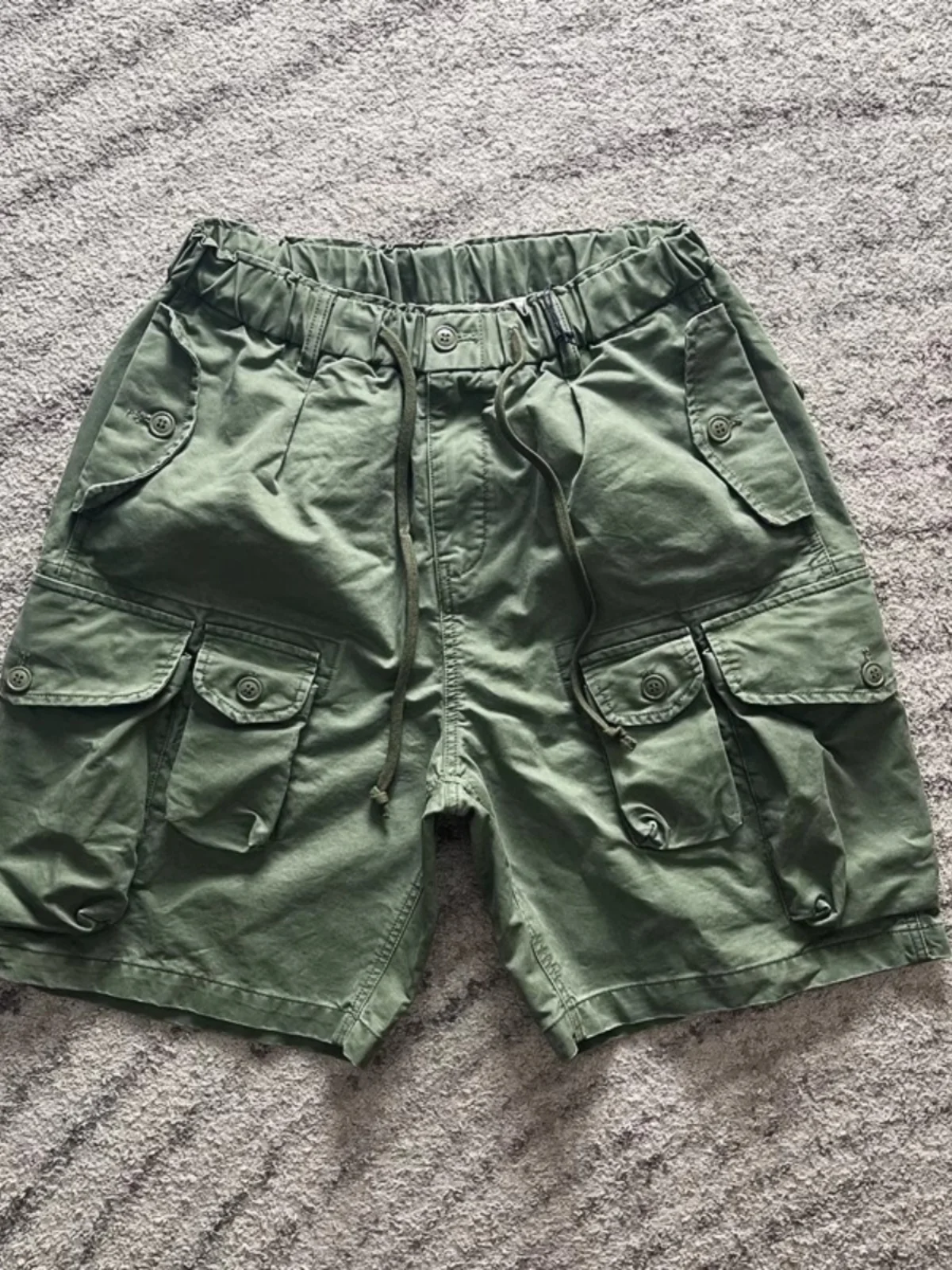 

Large Size Japanese Sle West Mountain Chet Heavy Du Waed Multi-ket Wide Cut Workwear Five-Quarter orts Men Summer