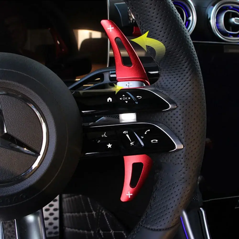 2021-2024 메르세데스 벤츠 C E 클래스 W206 W223 C180 C220d 알루미늄 합금 자동차 스티어링 휠 DSG 시프트 익스텐션용 시프터 패들