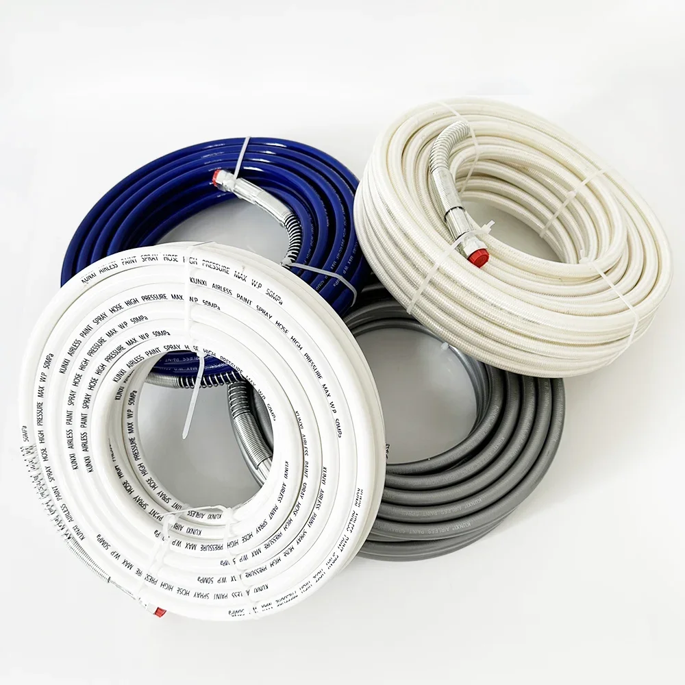 0.5M~40M 1/4 Interface Double-Layer Braided Flexible Fiber Nylon Tube 7250PSI High-pressure Airless Spray Hose