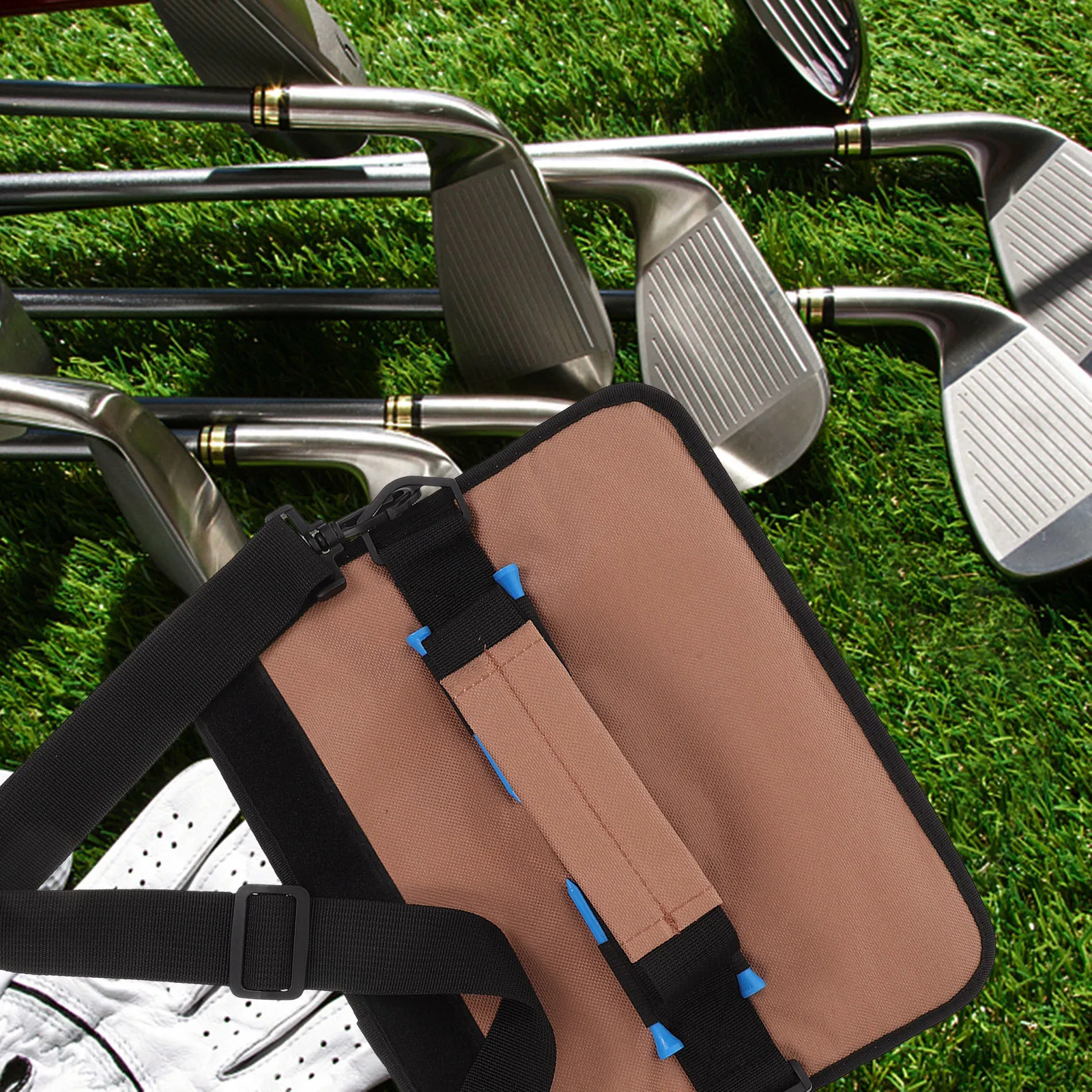 حقيبة نادي الجولف المحمولة المقاومة للاهتراء، تصميم مضاد للخدش، سهولة الوصول، مادة النايلون المدمجة وخفيفة الوزن، معدات الجولف