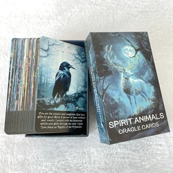 Spirit Animals Oracle Cards, Tarot Cards, Animals Message, Taro Deck with Keywords, Fortune Telling Toys, 12x7cm, 52-Cards