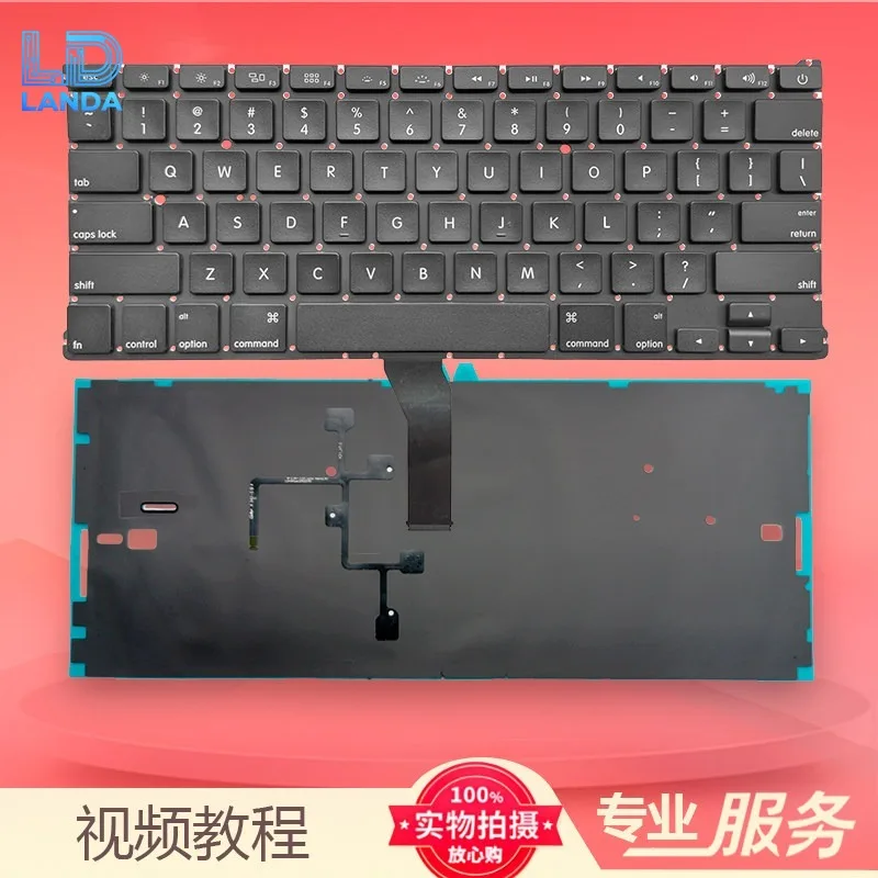 13.3-inch Laptop Keyboard Replacement Breathable Durable Ergonomic Keycaps Easy Install Compatible with Multiple Laptop Models