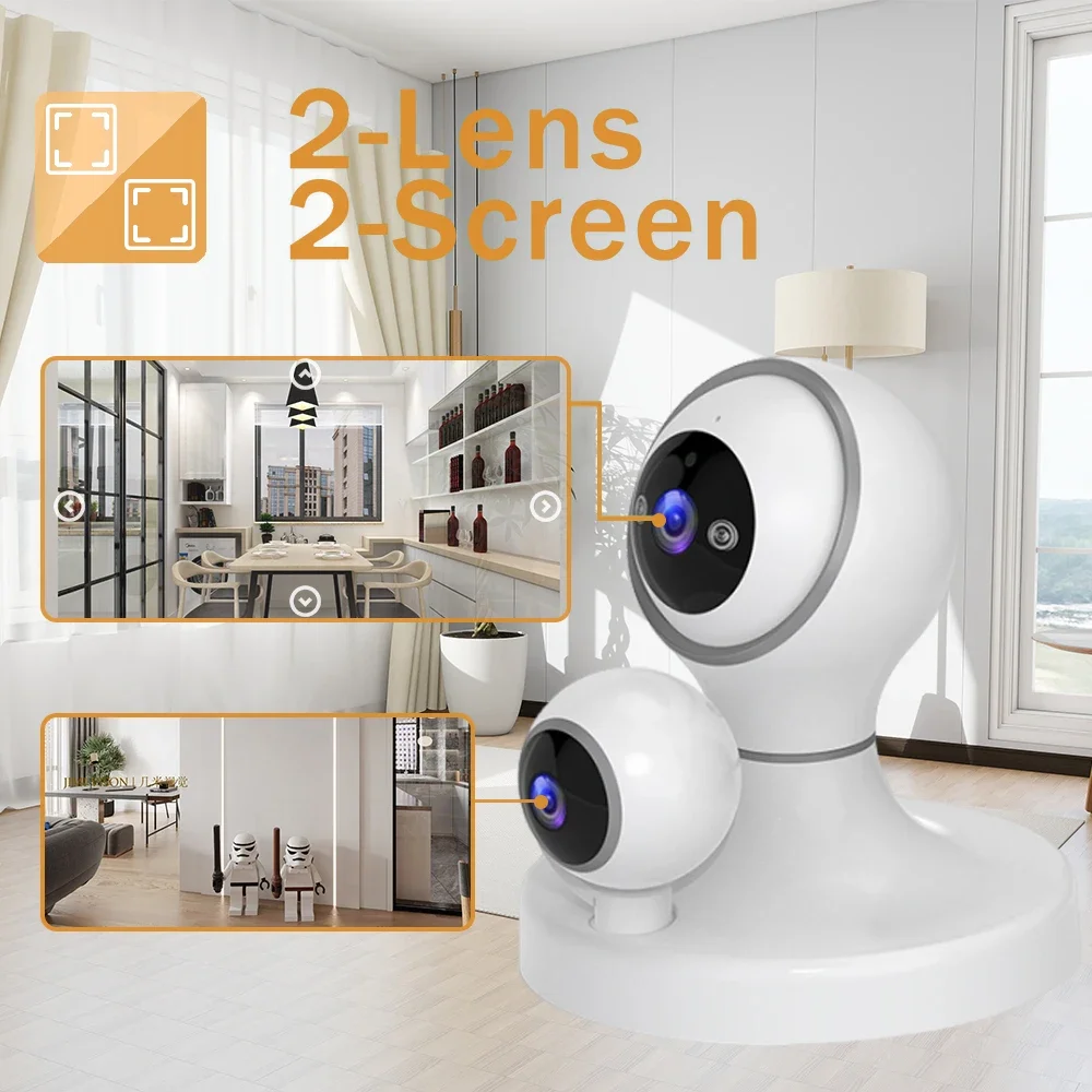 IPC360 Home 4K 8MP PTZ telecamera di protezione di sicurezza Dual Lens Auto Tracking Audio bidirezionale telecamera di sorveglianza CCTV Wireless