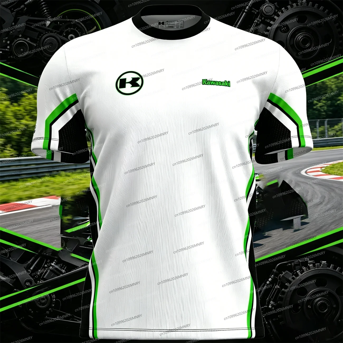 

Summer T-shirt men Kawasaki tshirt Motocross T-shirt men Quick Drying Cycling Suit Women tshirt Sleeved Top Men's clothing