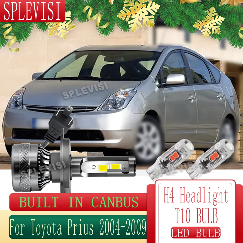 

Error Free H4 Built-in Resistor 500% Brighter W/ Cooling Fan w/ T10 Bulb for Gift For Toyota Prius 2004 2005 2006 2007 2008 2009