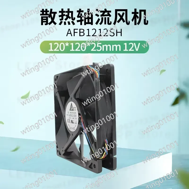 for Delta AFB1212SH 12V 0.8A 120mm 4Pin PWM Smart Cooling Blower High Airflow Quiet Operation Efficient Heat Dissipation