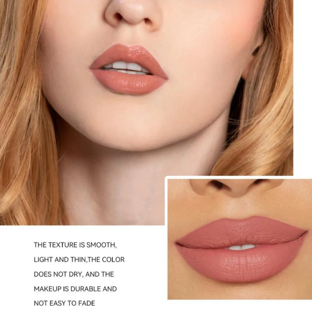 3pcs Cosmetics Waterproof Lip Gloss Set Non-stick Cup Long Lasting Matte Lipsticks Non-Fading Matte Lipstick Kit