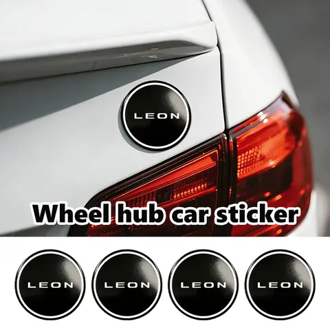 4Pcs Car Styling Wheel Center Caps Badge Tire Hub Sticker Decor For Seat Leon Ibiza Toledo Mk3 Mk2 FR Cupra Formentor Alhambra