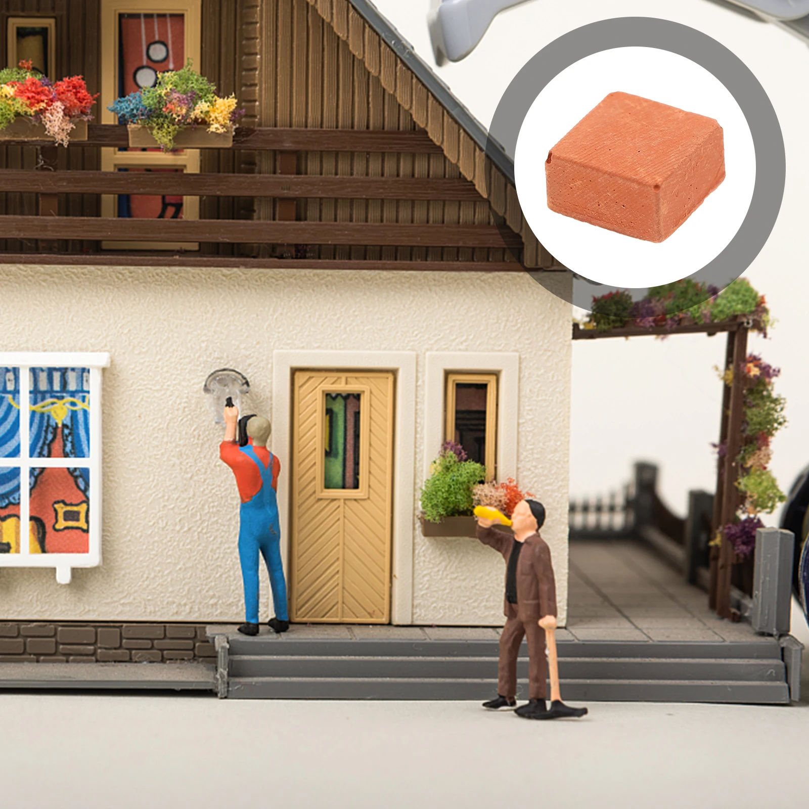 

280pcs Simulated Brick Building Blocks Miniature Wall Crafts Architectural Model Supplies Fake Wall Bricks for Theme Party