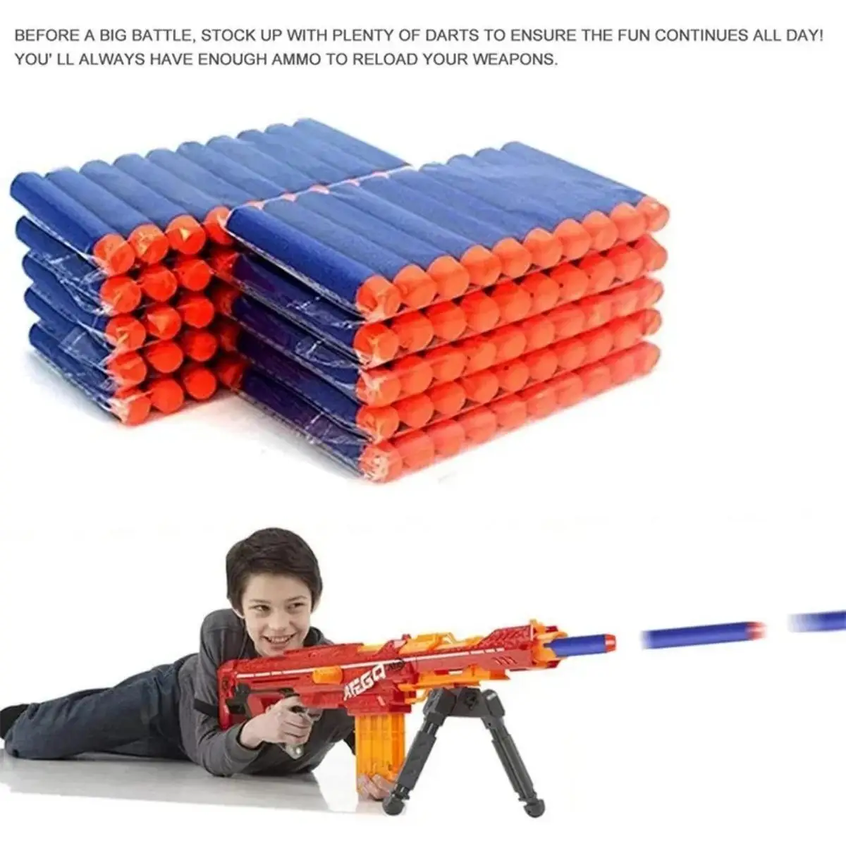 Over 6 years old 7.2cm blue100pcs For Nerf Soft Bullets Darts Round Head Refill Sponge Darts Kids Children Toy Gun Bullets For N