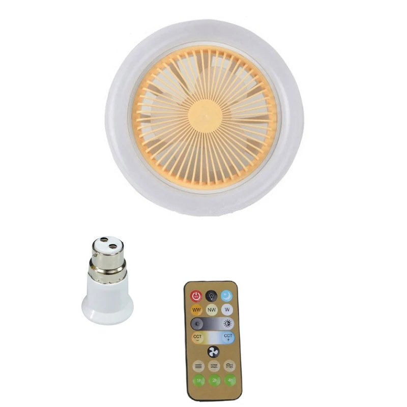 für Smart-Deckenventilator, LED-Lampe, elektrischer Ventilator mit Fernbedienung, B22-zu-E27-Lichtkonverter-Adapter,