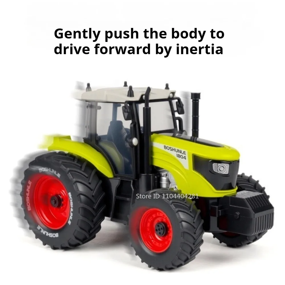 1:24 حزام ناقل زراعي جرار ألعاب مصغرة سبيكة دييكاست نماذج السيارات عجلة بالقصور الذاتي مع ضوء الصوت المركبات لعبة أطفال