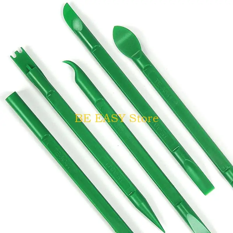 E28F Green Pry Tool Set Disassembly Tool For Safe Electronics Disassembly With Angled Flat Curved Heads For All Repair Needs