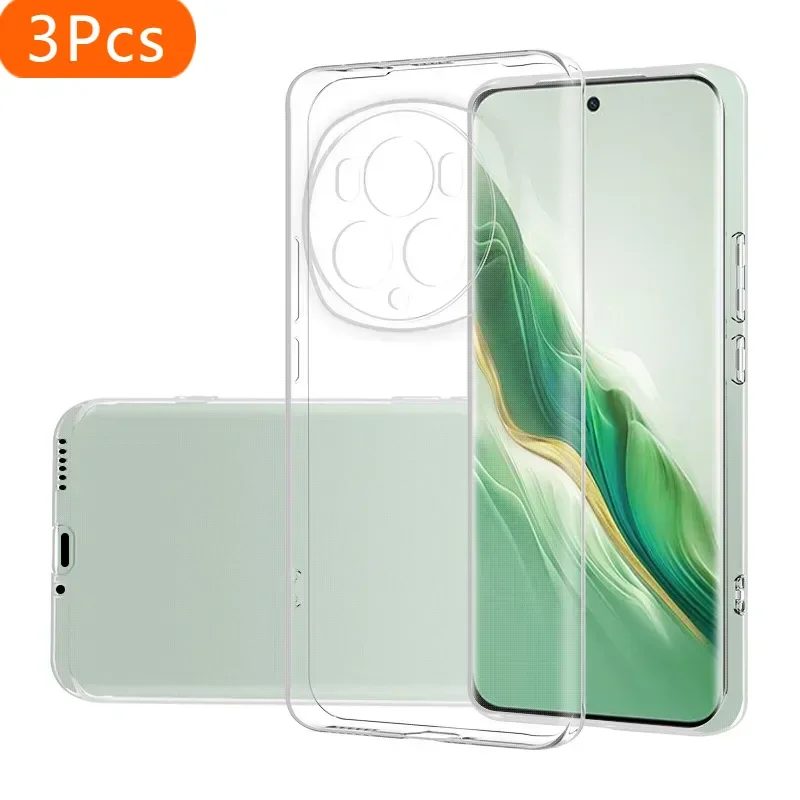 

3Pcs For Honor Magic6 Pro Case Slim Soft TPU Transaprent Clear Phone Case On For Honor Magic 6 Pro 6Pro Magic6 Ultimate 5G Cover