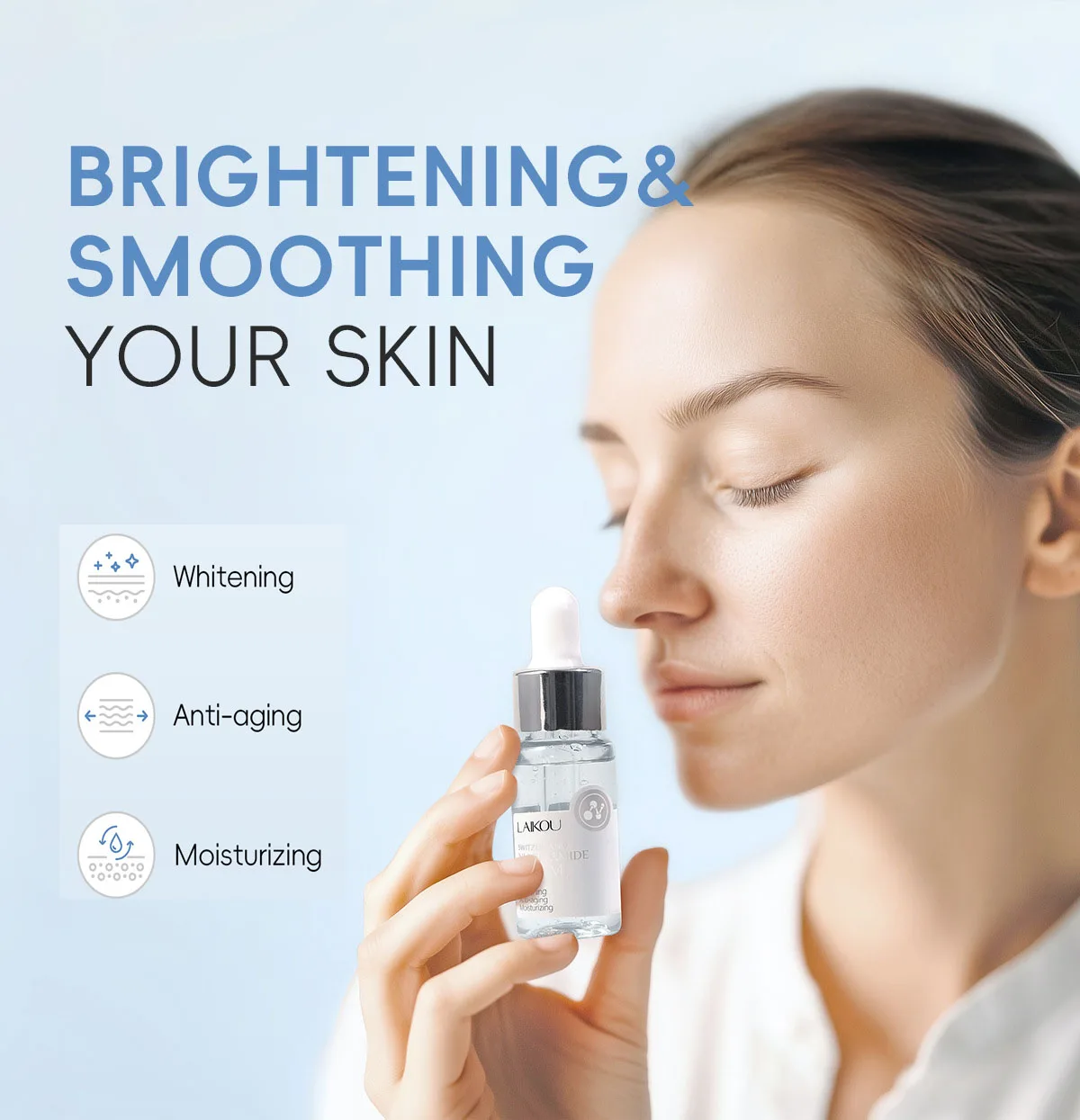 

17ml LAIKOU Nicotinamide Face Serum Nourish Moisturizing Care Product Facial Essence Hyaluronic Acid Brightening Korean Skin