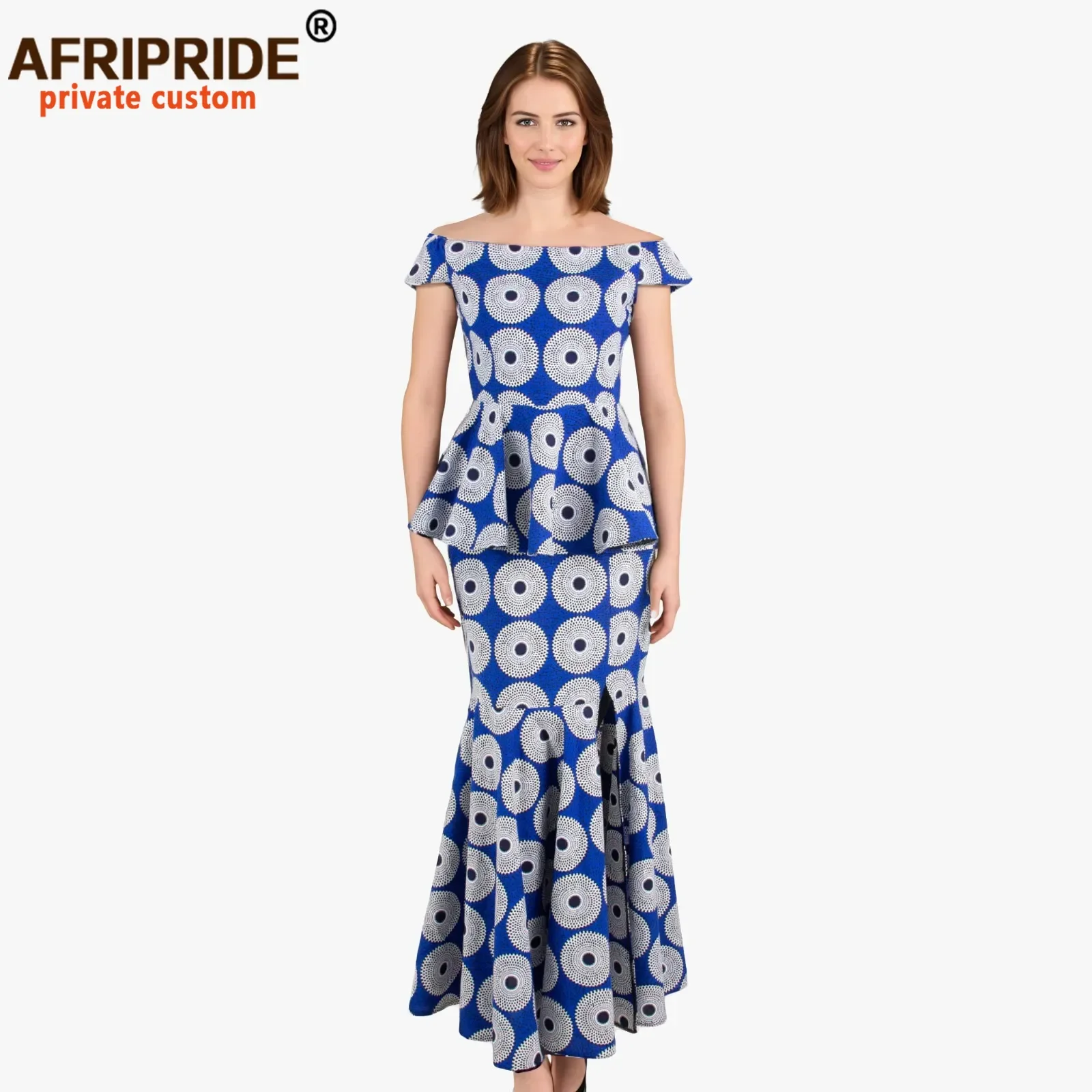 2026 African Clothes for Women Strapless Dashiki Tops and Print Skirt 2 Piece Set for Women Plus Size Outfits A1926001