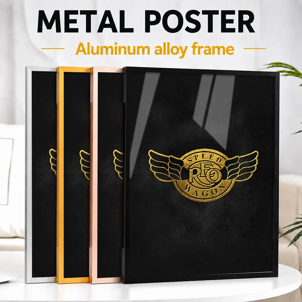 REO Speedwagon Winged Emblem Framed Metal Print Customized Photo Retro Record Style Wall Art For Music Room Memorable Fan Gift