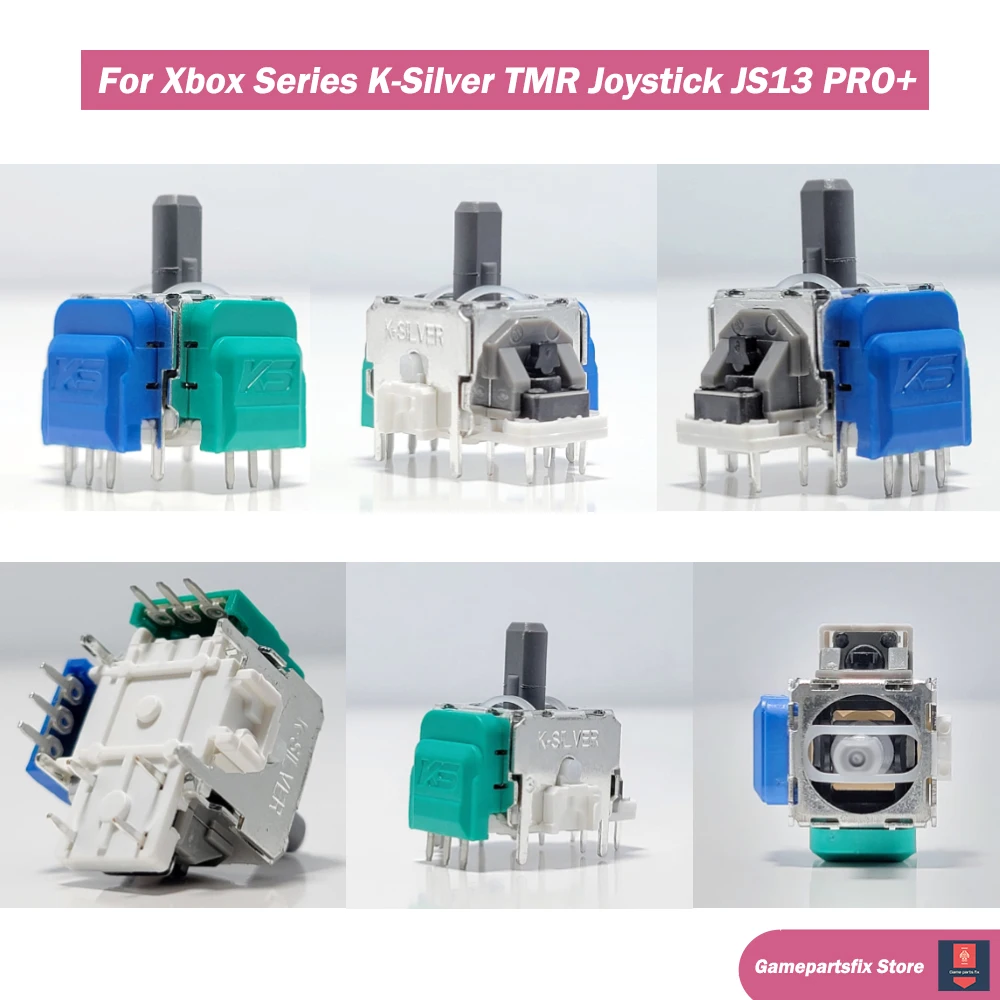 2/10pcs K-Silver JS13 Pro+ TMR Joystick for Xbox Series X Xbox Series S Replacement Part 3D Analog Stick W ThumbStick Grip Cap