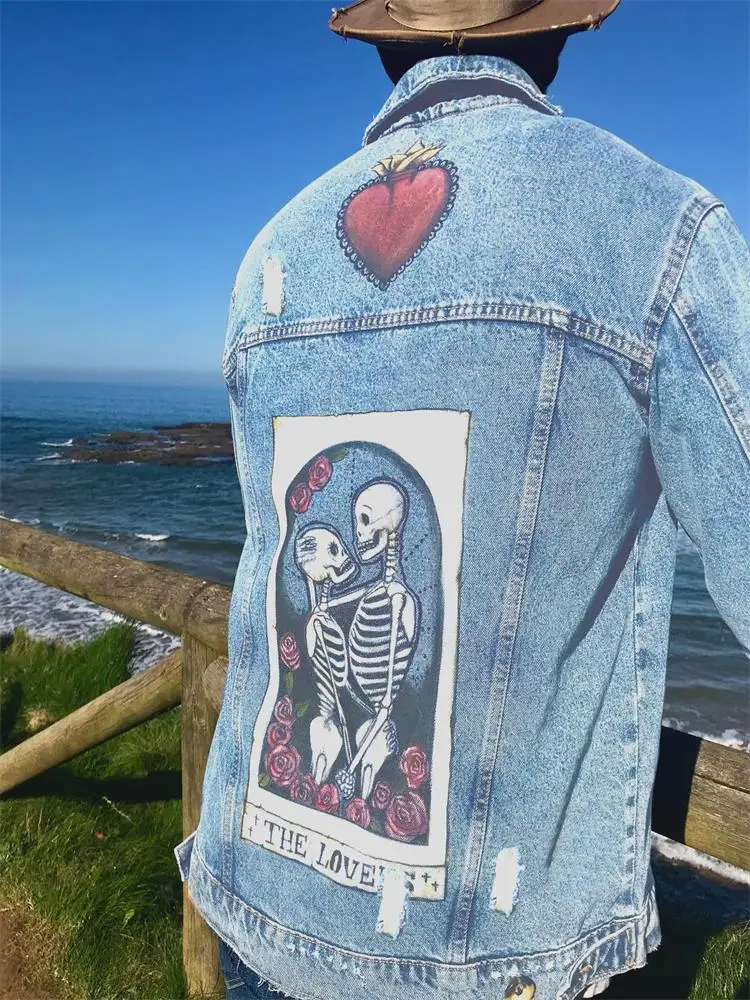 

Men's Jacket 2024 Spring And Autumn New Motorcycle Style Vitality Youth Fashion Casual Large Size Denim Coat