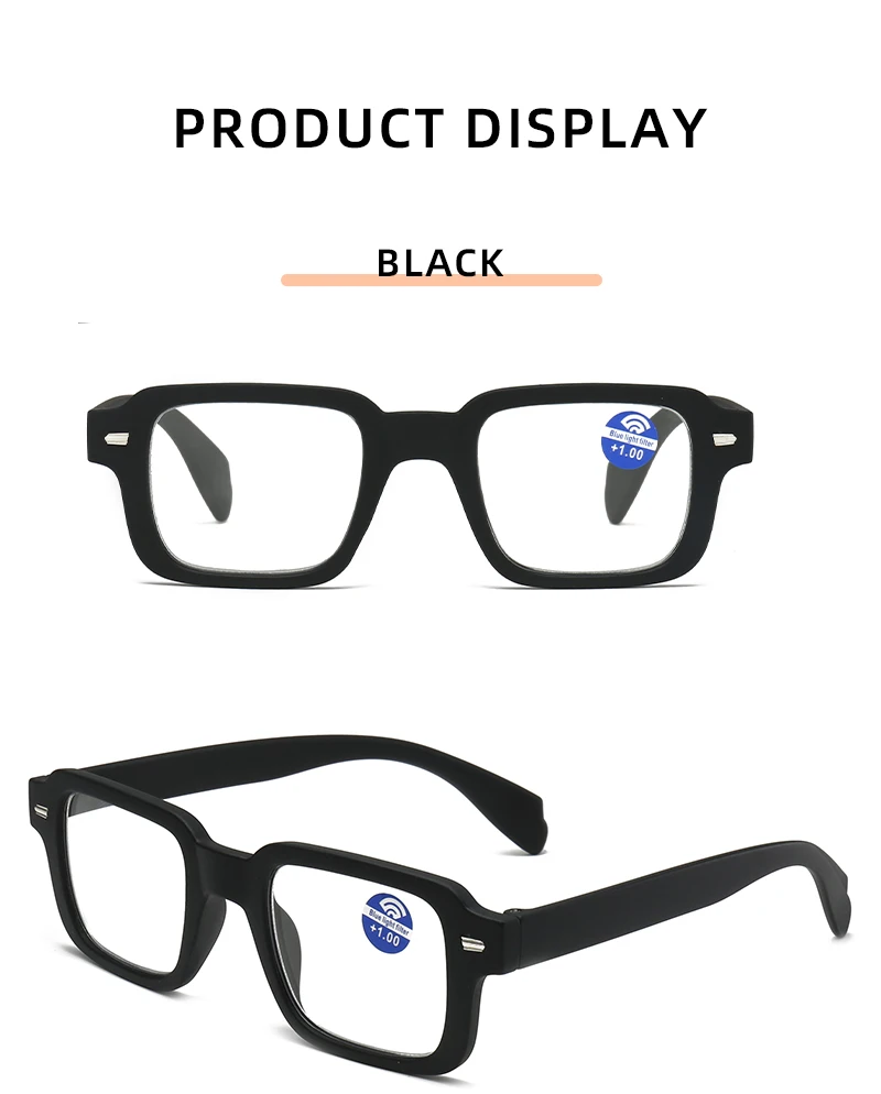 2025 Neue Brille mit quadratischem Rahmen, modische Brille, vielseitige einfache quadratische Lesebrille 315 – Detail 10