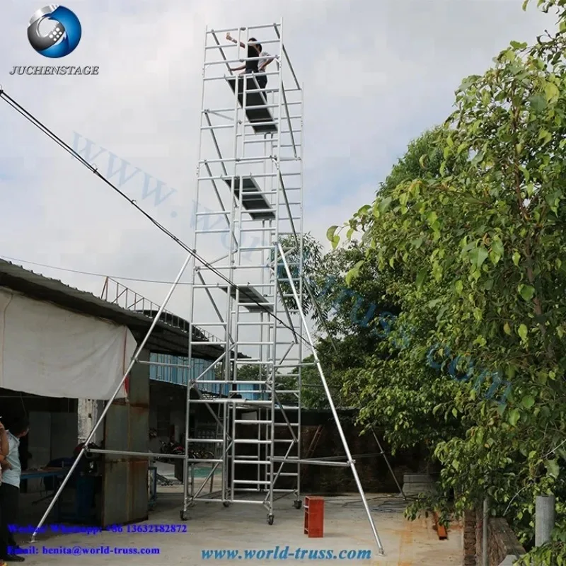 Scaffuta in acciaio con struttura a cavalletto fisso in lega di alluminio, scala per attrezzi da arrampicata, scala industriale, telaio a H, per la costruzione