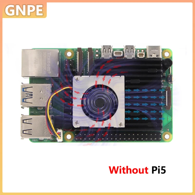 Raspberry Pi 5 Aktiver Kühler-Kühlkörper mit Lüfter